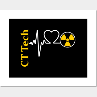 Radiology Ct Tech Nuclear Radiation Hebeat Ekg Pulse Love Posters and Art